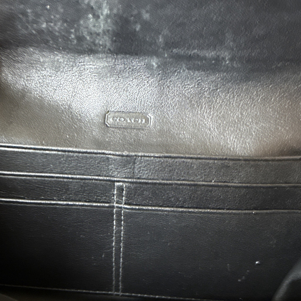 Coach Soho Black Leather Tote Shoulder Bag Wallet Card Holder Set - Picture 8 of 16